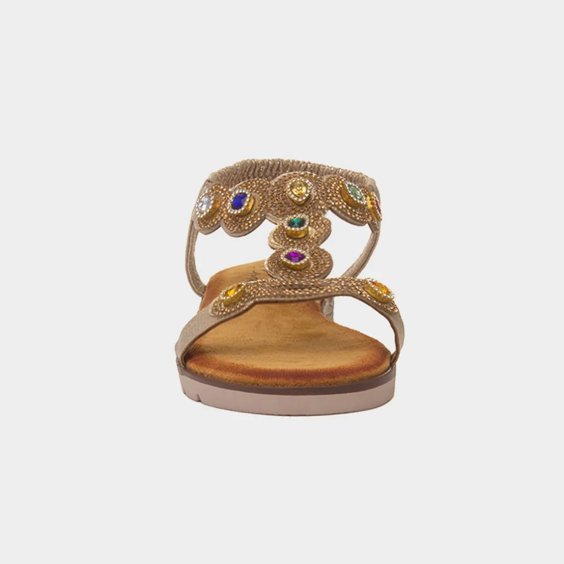Krush Kaitlin Womens Gold Gem Sandal