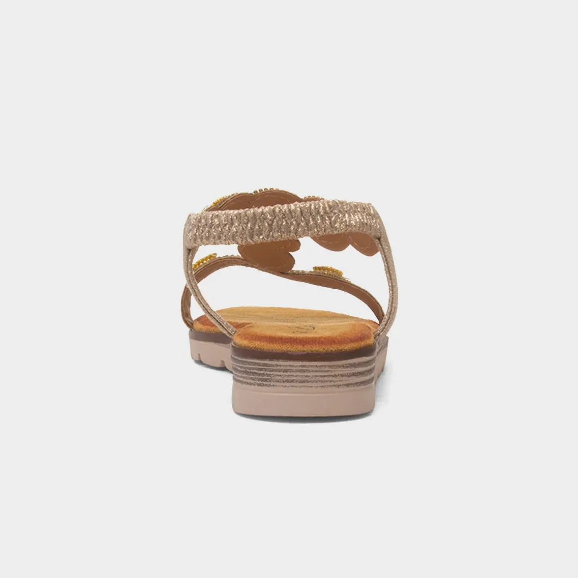 Krush Kaitlin Womens Gold Gem Sandal
