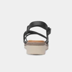 Krush Kenzie Womens Black Strappy Sandal