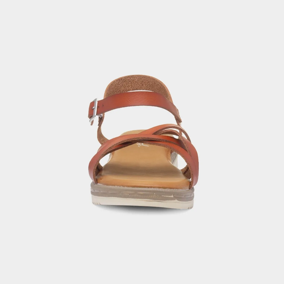 Krush Kenzie Womens Tan Strappy Sandal