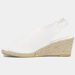 Krush Kerrie Womens White Wedge Sandal