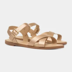 Krush Lottie Womens Rose Gold Wider Fit Sandal