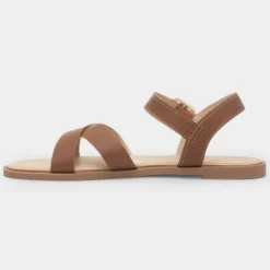 Krush Lottie Womens Tan Wider Fit Sandal