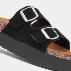 Krush Maria Womens Black Platform Sandal