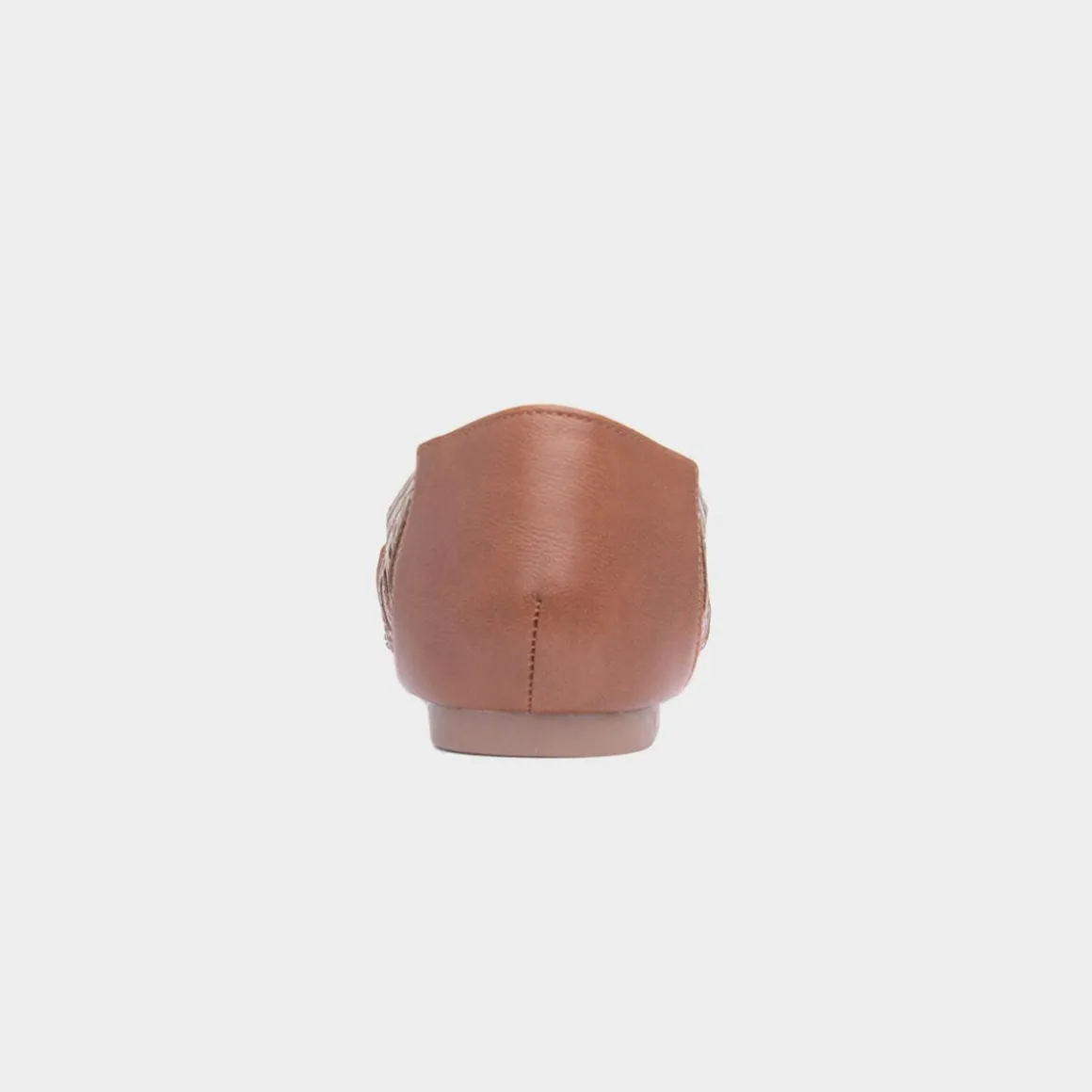 Krush Renee Womens Tan Open Toe Ballerina