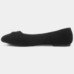 Krush Roxxi Womens Black Wider Fitting Ballerina