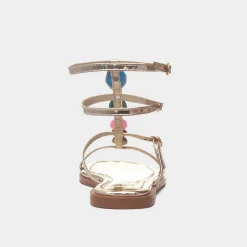 Krush Sandy Womens Gold Strappy Sandal