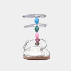 Krush Sandy Womens Silver Strappy Sandal