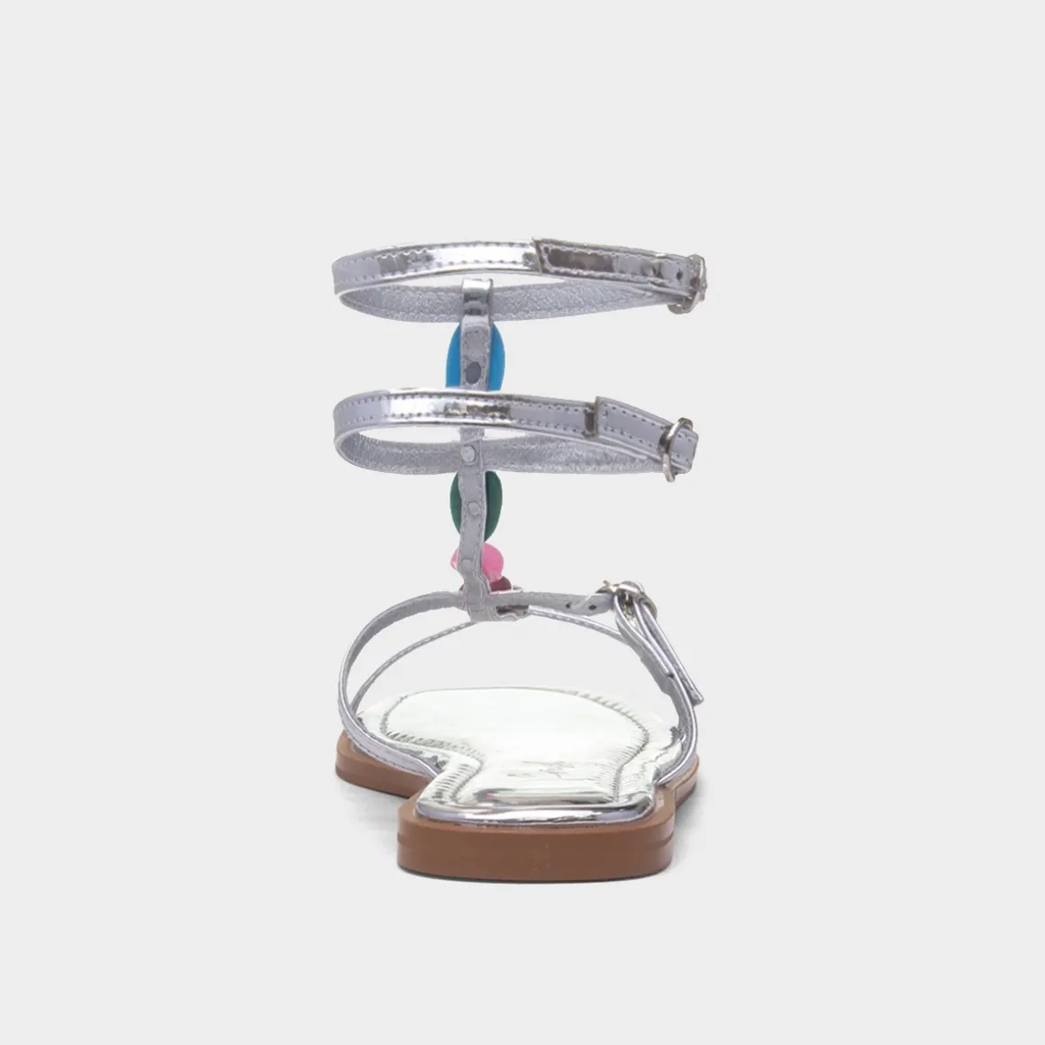Krush Sandy Womens Silver Strappy Sandal