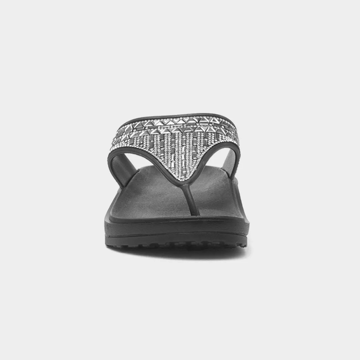 Krush Victoria Womens Black Toe Post Sandal