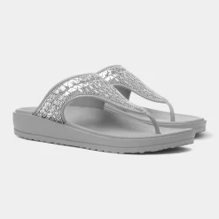 Krush Victoria Womens Grey Toe Post Sandal