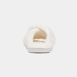 Krush Wifey Womens Cream Fluffy Slipper