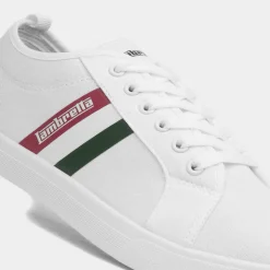 Lambretta Spike Mens White Canvas Shoe