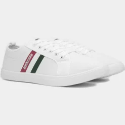 Lambretta Spike Mens White Canvas Shoe