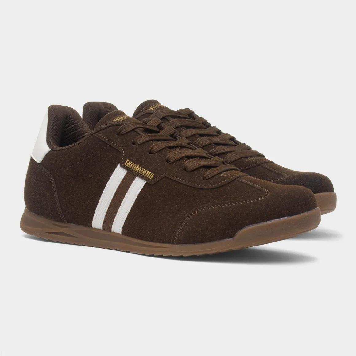 Lambretta Tackle Mens Chocolate Lace Up Trainer