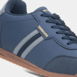 Lambretta Tackle Mens Navy Lace Up Trainer
