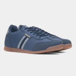 Lambretta Tackle Mens Navy Lace Up Trainer