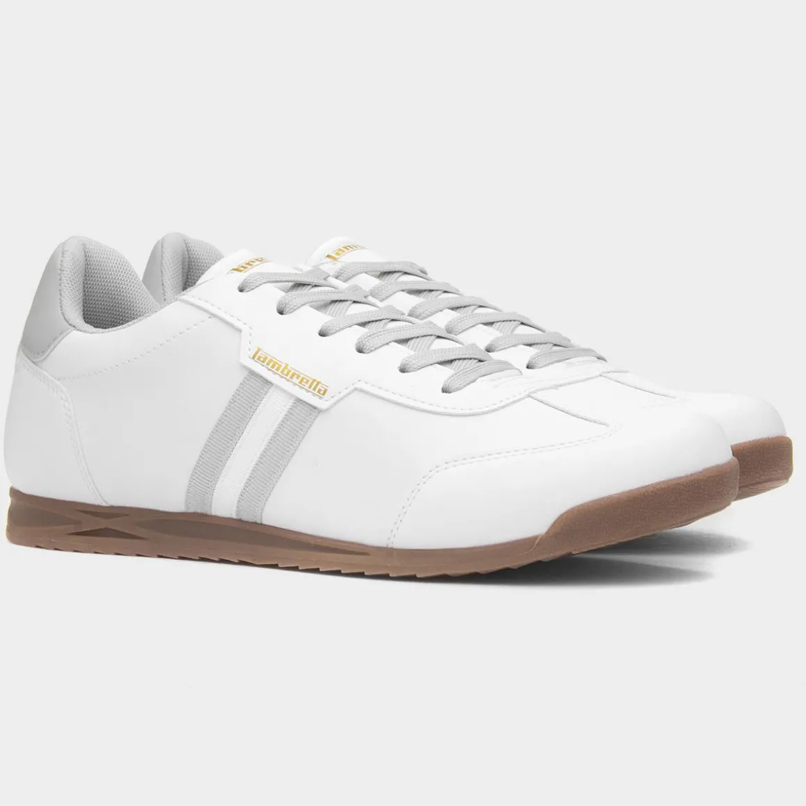 Lambretta Tackle Mens White Trainer
