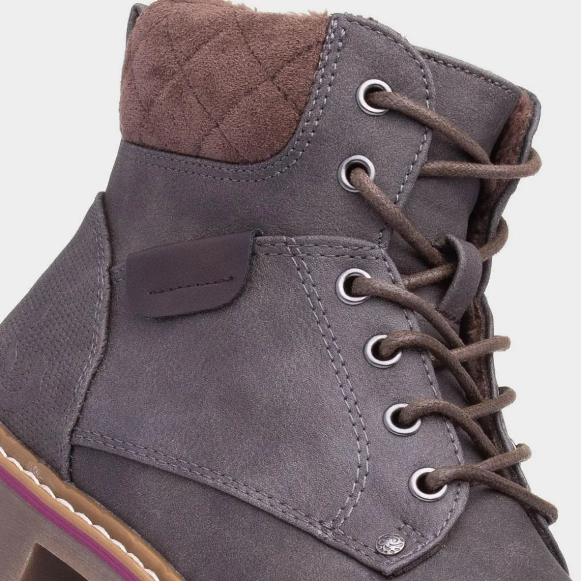 Lilley & Skinner Alberta Womens Grey Lace Up Boot