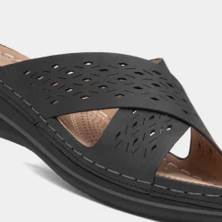 Lilley & Skinner Antigua Womens Black Mule Sandal