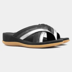 Lilley & Skinner Caicos Womens Black Mule Sandal