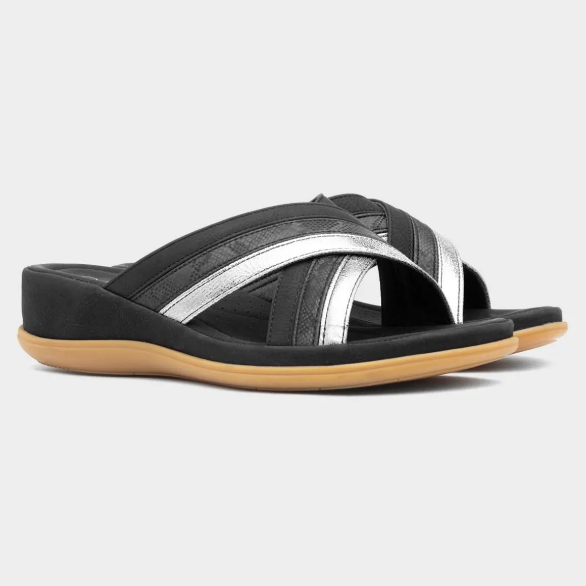 Lilley & Skinner Caicos Womens Black Mule Sandal