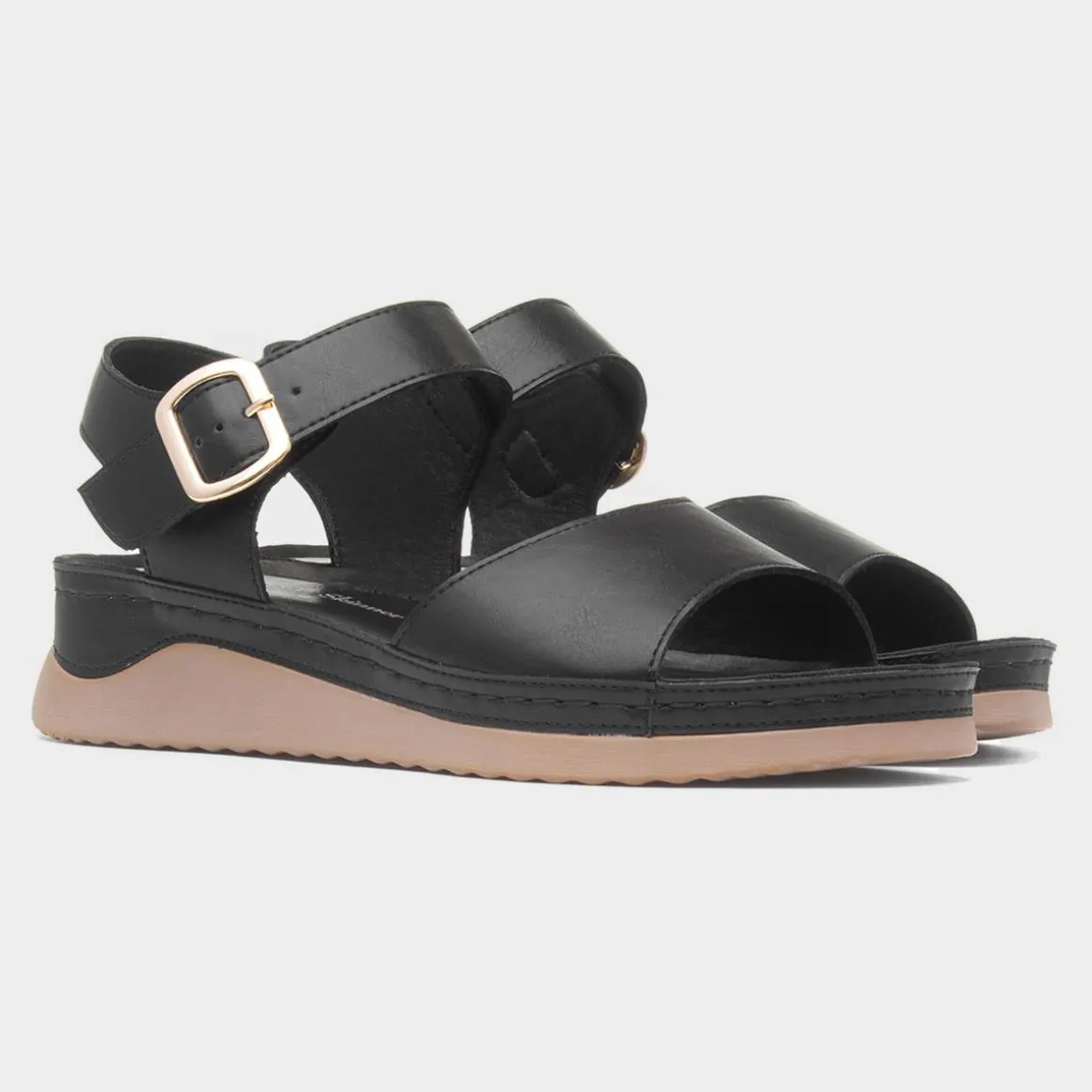 Lilley & Skinner Corsica Womens Black Wedge Sandal