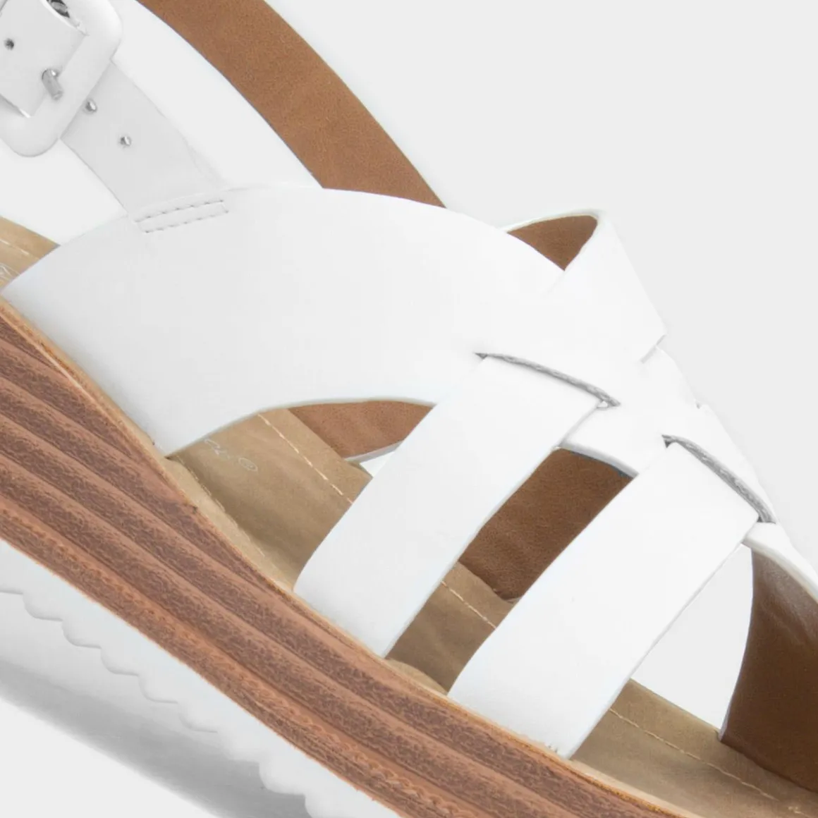Lilley & Skinner Cuba Womens White Strappy Sandal