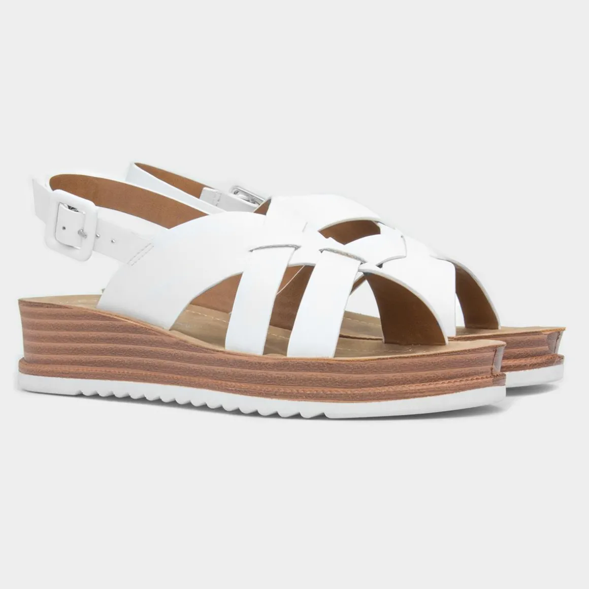 Lilley & Skinner Cuba Womens White Strappy Sandal