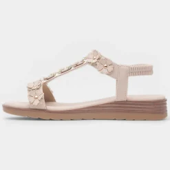 Lilley & Skinner Cyprus Womens Beige Flower Sandal
