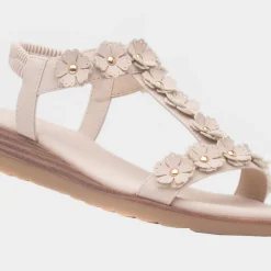 Lilley & Skinner Cyprus Womens Beige Flower Sandal