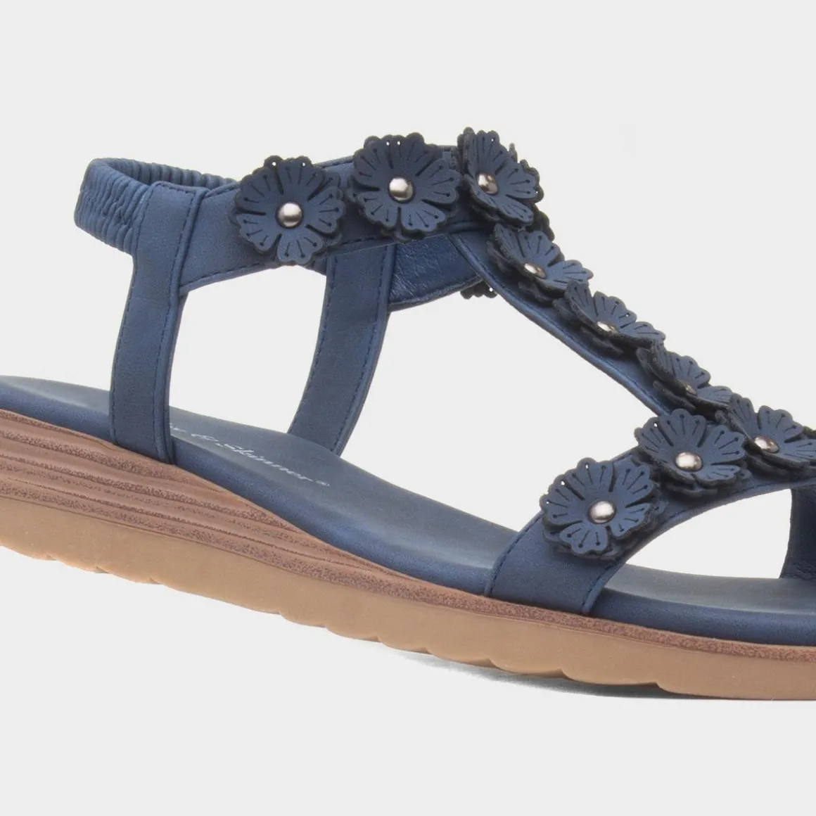 Lilley & Skinner Cyprus Womens Navy Flower Sandal