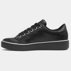 Lilley & Skinner Gym Womens Black Snake Print Shoe
