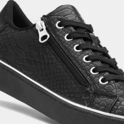 Lilley & Skinner Gym Womens Black Snake Print Shoe