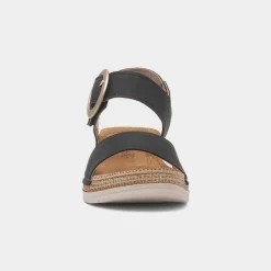 Lilley & Skinner Monza Womens Black Wedge Sandal