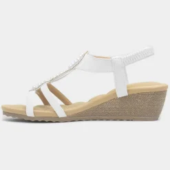 Lilley & Skinner Phuket Womens White Wedge Sandal