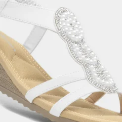 Lilley & Skinner Phuket Womens White Wedge Sandal