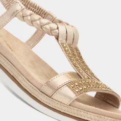 Lilley & Skinner Seychelles Womens Gold Sandals