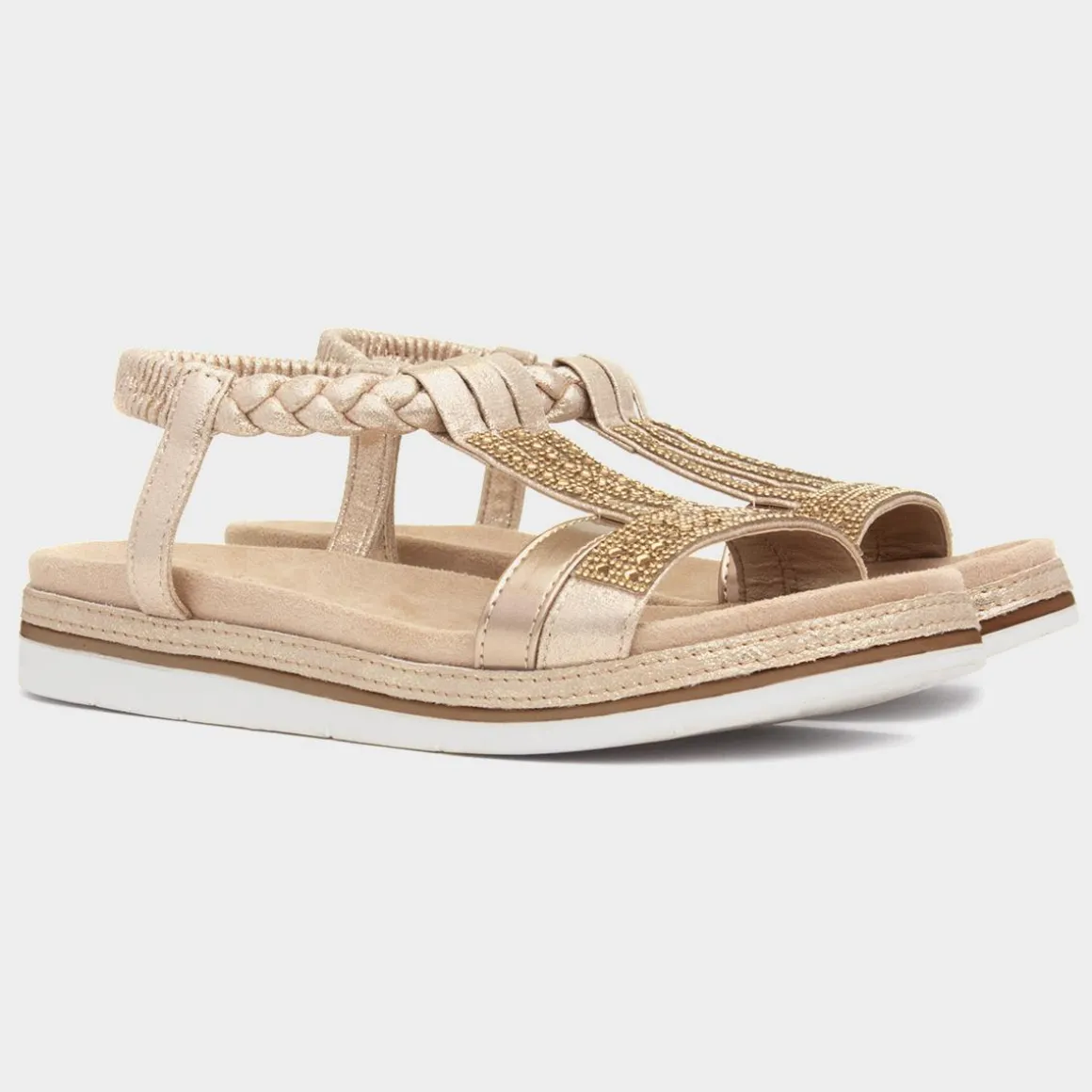 Lilley & Skinner Seychelles Womens Gold Sandals