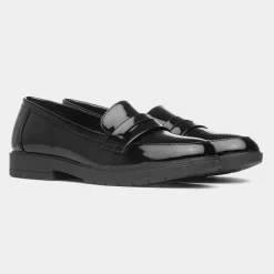 Lilley Annie Womens Black Patent Loafer