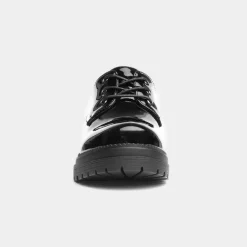 Lilley Audrey Womens Patent Lace Up Shoe
