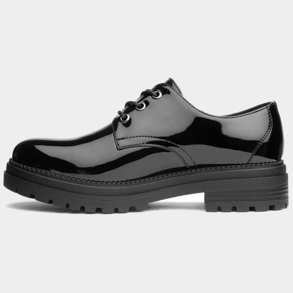 Lilley Audrey Womens Patent Lace Up Shoe