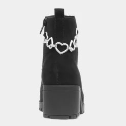 Lilley Caitlyn Girls Black Heeled Heart Boot