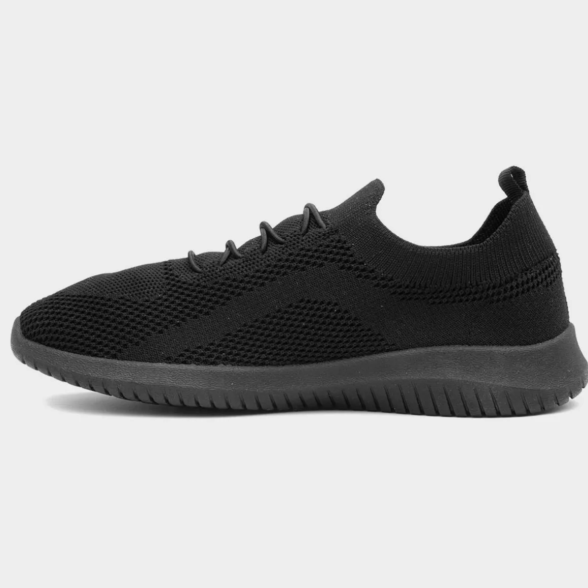 Lilley Darcy Womens Black Knitted Trainer