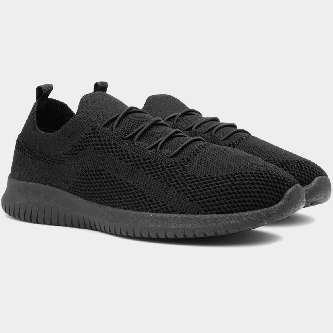 Lilley Darcy Womens Black Knitted Trainer
