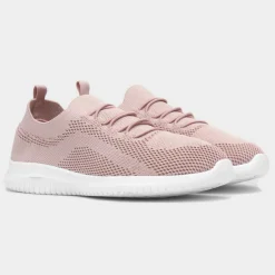 Lilley Darcy Womens Pink Nude Knitted Casual Shoe