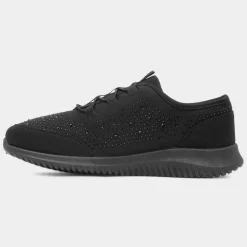 Lilley Darlene Womens Black Diamante Casual Shoe