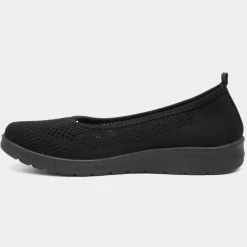 Lilley Denise Womens Black Casual Ballerina