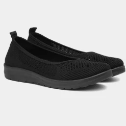 Lilley Denise Womens Black Casual Ballerina