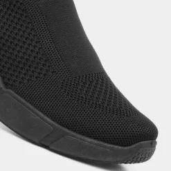 Lilley Dixie Womens Black Knitted Casual Shoe